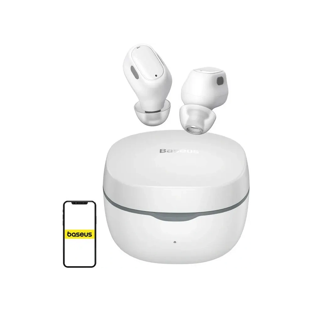 Bezprzewodowe słuchawki dokanałowe TWS Baseus Bowie WM01 (białe)