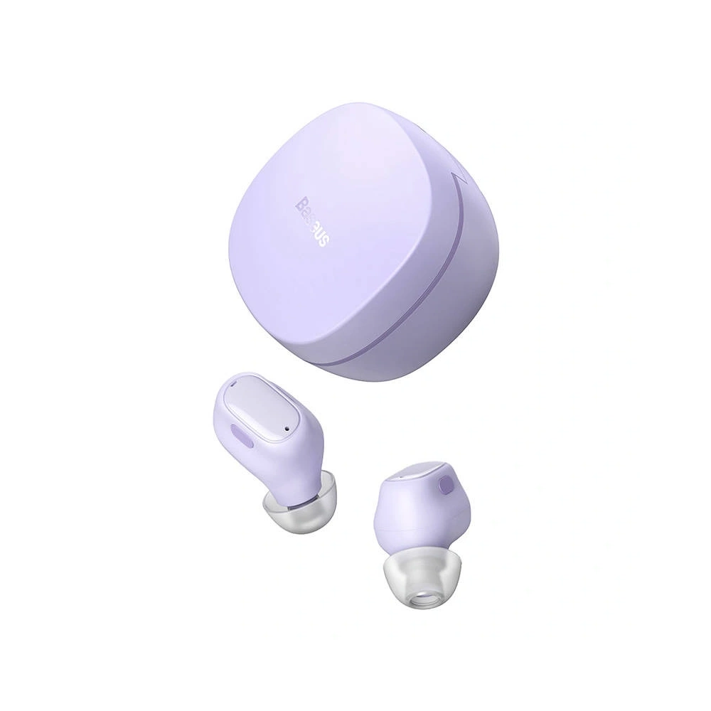 Bezprzewodowe słuchawki dokanałowe Baseus Bowie WM01 (fioletowe)