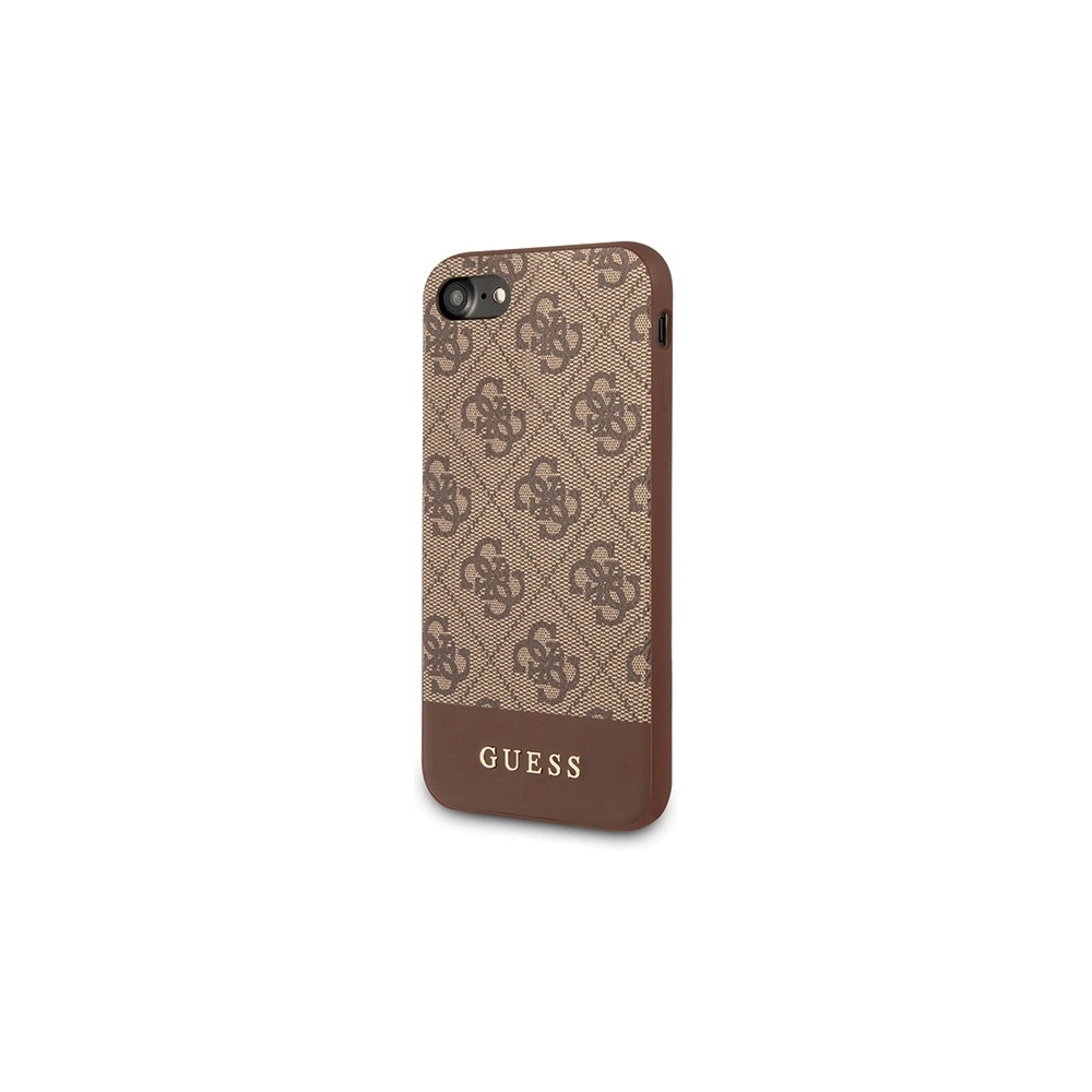 Etui Guess GUHCI8G4GLBR Apple iPhone SE 2022/SE 2020/8/7 brązowy/brown hard case 4G Stripe Collection