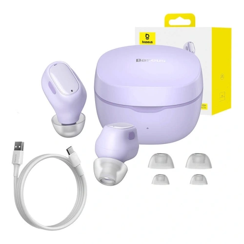 Buy Baseus Bowie WM01 wireless in-ear headphones (purple) - BSU8943 - {ean13} - Home Screen Store Europe