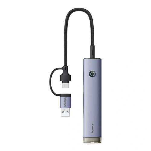 Kup Baseus UltraJoy Hub 4in1 USB-A, USB-C / 3xUSB-A 3.0 + USB-C + RJ45 (grau) - BSU8945 - {ean13} - Sklep Home Screen