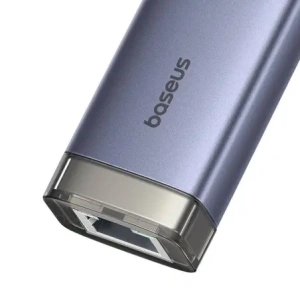 Baseus UltraJoy Hub 4in1 USB-A, USB-C / 3xUSB-A 3.0 + USB-C + RJ45 (grey)