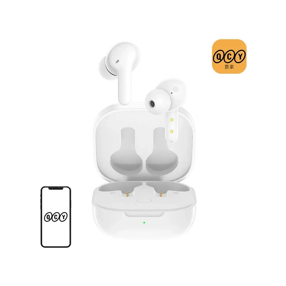 Bezprzewodowe słuchawki dokanałowe TWS QCY T13 (białe)
