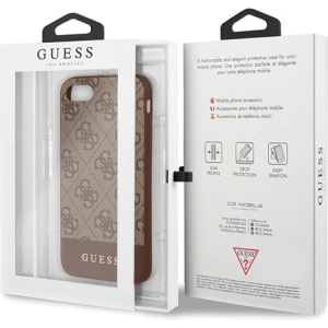 Buy Guess GUHCI8G4GLBR Apple iPhone SE 2022/SE 2020/8/7 brown hard case 4G Stripe Collection - GUE501BR - {ean13} - Home Screen Store Europe