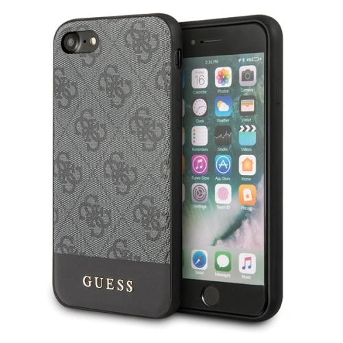 Kup Etui Guess GUHCI8G4GLGR Apple iPhone SE 2022/SE 2020/8/7 gri/grey carcasă dură 4G Stripe Collection - GUE502GRY - {ean13} - Sklep Home Screen