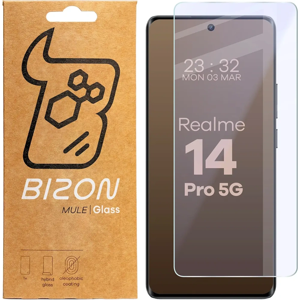 Elastyczne szkło hybrydowe Bizon Glass Mule do Realme 14 Pro 5G