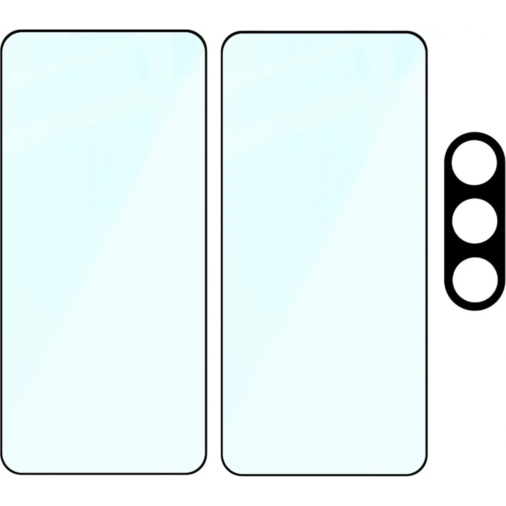 2x szkło na ekran + 1x na aparat Bizon Edge 2 Pack do Samsung Galaxy S25