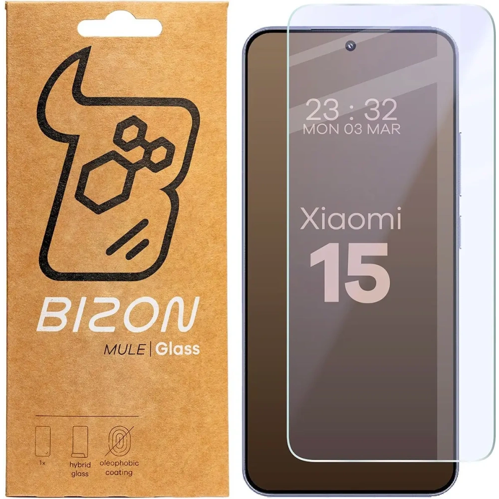 Elastyczne szkło hybrydowe Bizon Glass Mule do Xiaomi 15
