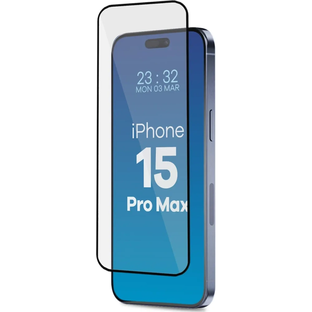 Szkło hartowane z ramką montażową Bizon Glass Aplikator do Apple iPhone 15 Pro Max [2 PACK]