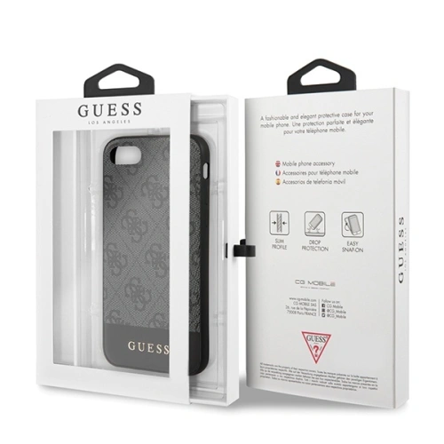 Kup Etui Guess GUHCI8G4GLGR Apple iPhone SE 2022/SE 2020/8/7 gri/grey carcasă dură 4G Stripe Collection - GUE502GRY - {ean13} - Sklep Home Screen