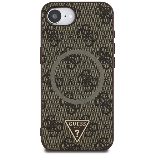 Kup Etui Guess 4G Ring Triangle Logo MagSafe do Apple iPhone 16e brązowy - GUE4454 - {ean13} - Sklep Home Screen