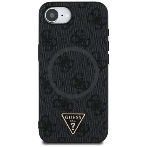 Kup Etui Guess 4G Ring Triangle Logo MagSafe do Apple iPhone 16e czarny - GUE4455 - {ean13} - Sklep Home Screen