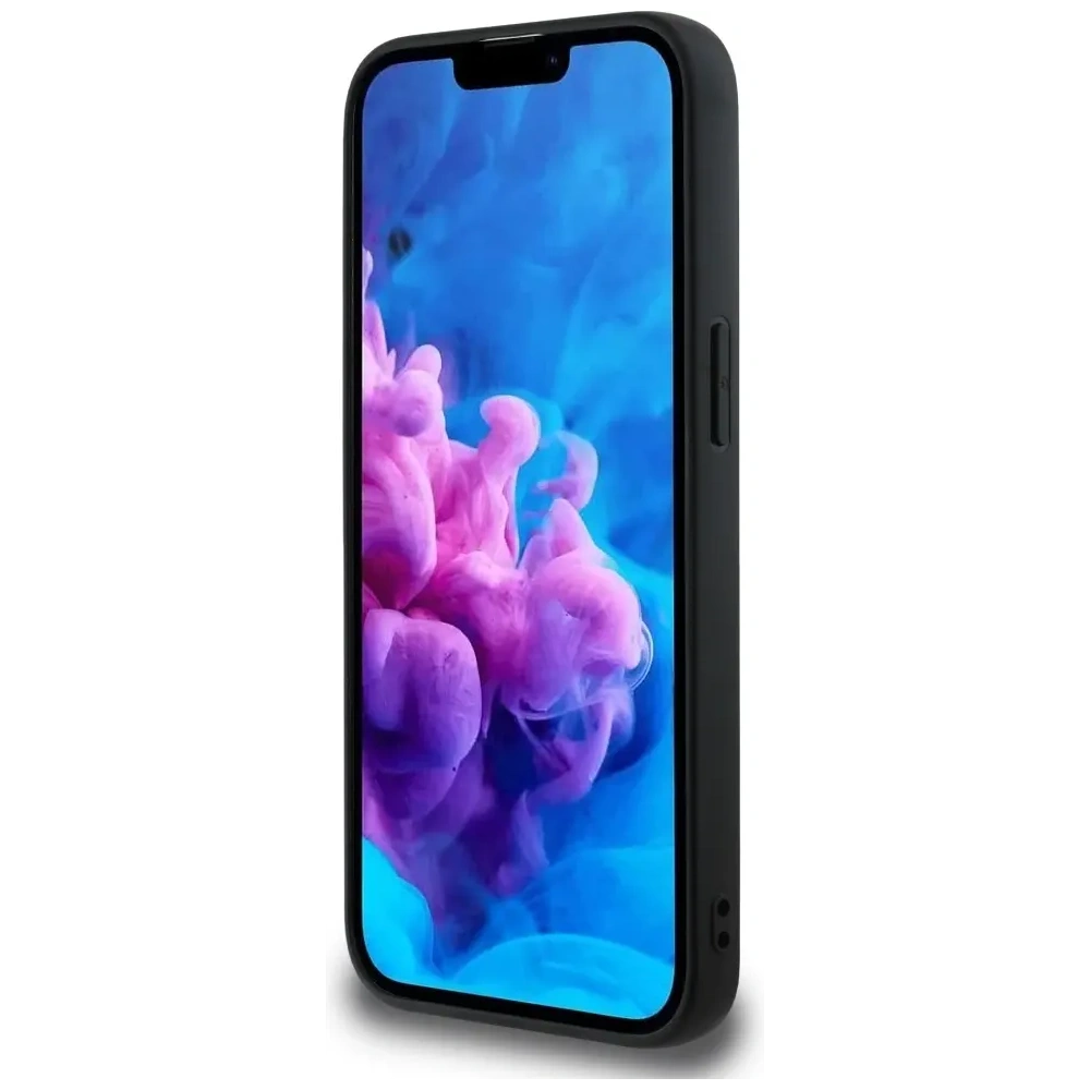 Etui Guess 4G Ring Triangle Logo MagSafe do Apple iPhone 16e czarny