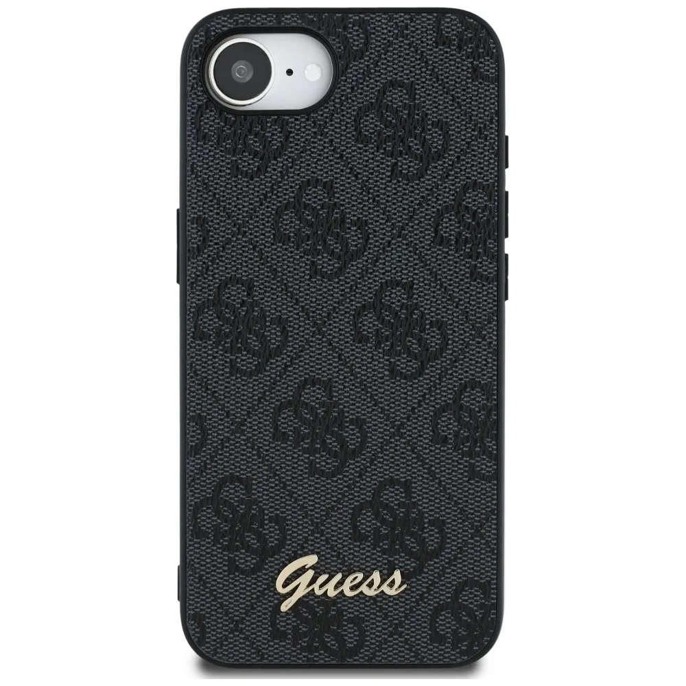 Etui Guess 4G Script Logo MagSafe do Apple iPhone 16e czarny