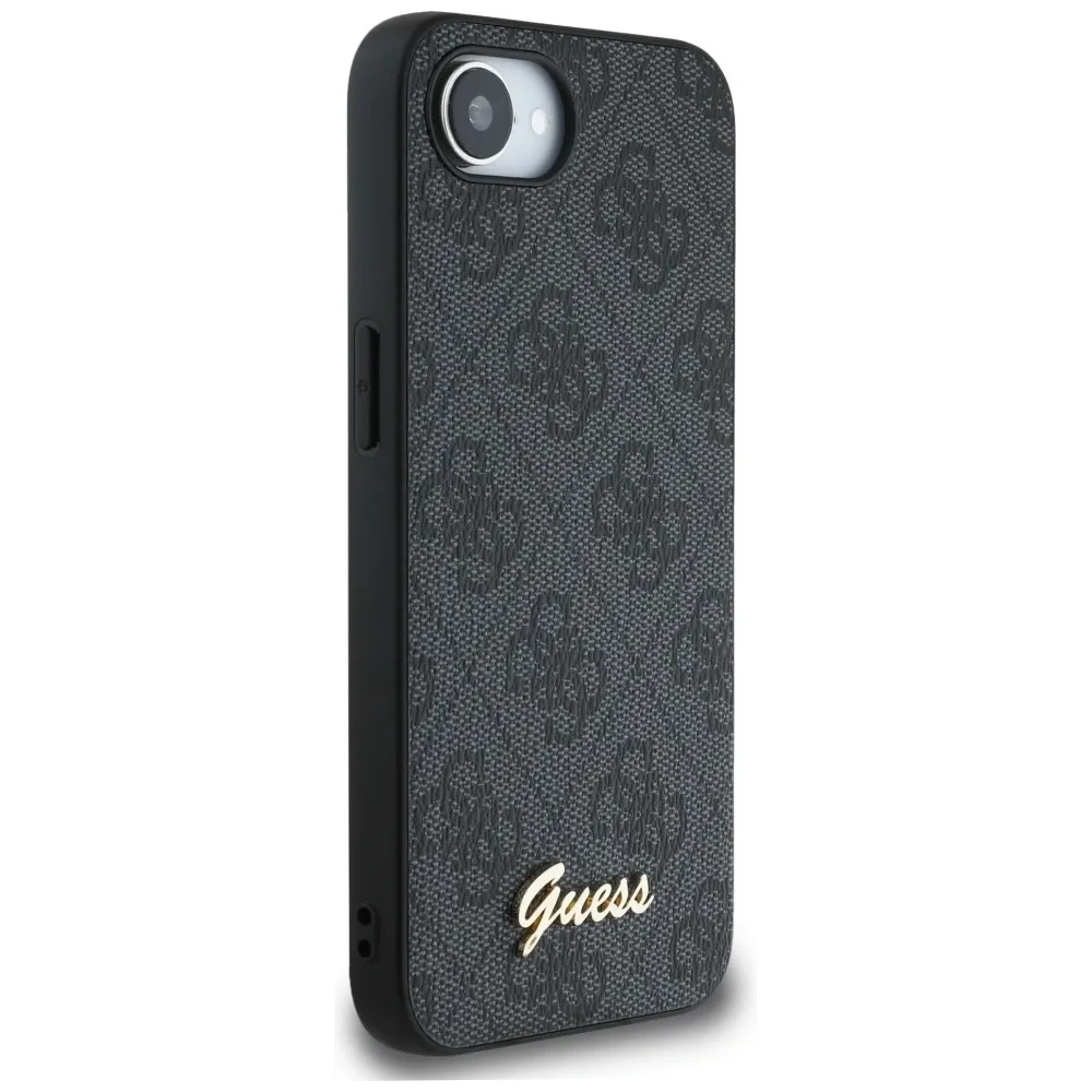 Etui Guess 4G Script Logo MagSafe do Apple iPhone 16e czarny