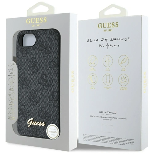 Kup Guess 4G Script Logo MagSafe Apple iPhone 16e fekete - GUE4456 - {ean13} - Sklep Home Screen