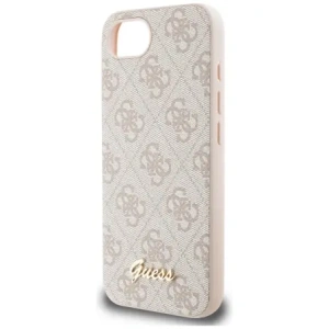Etui Guess 4G Script Logo MagSafe do Apple iPhone 16e różowy