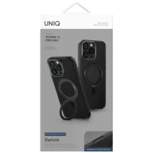 Buy UNIQ Swivix Apple iPhone 16 Pro Max 360 Rotating Kickstand black - UNIQ1500 - {ean13} - Home Screen Store Europe