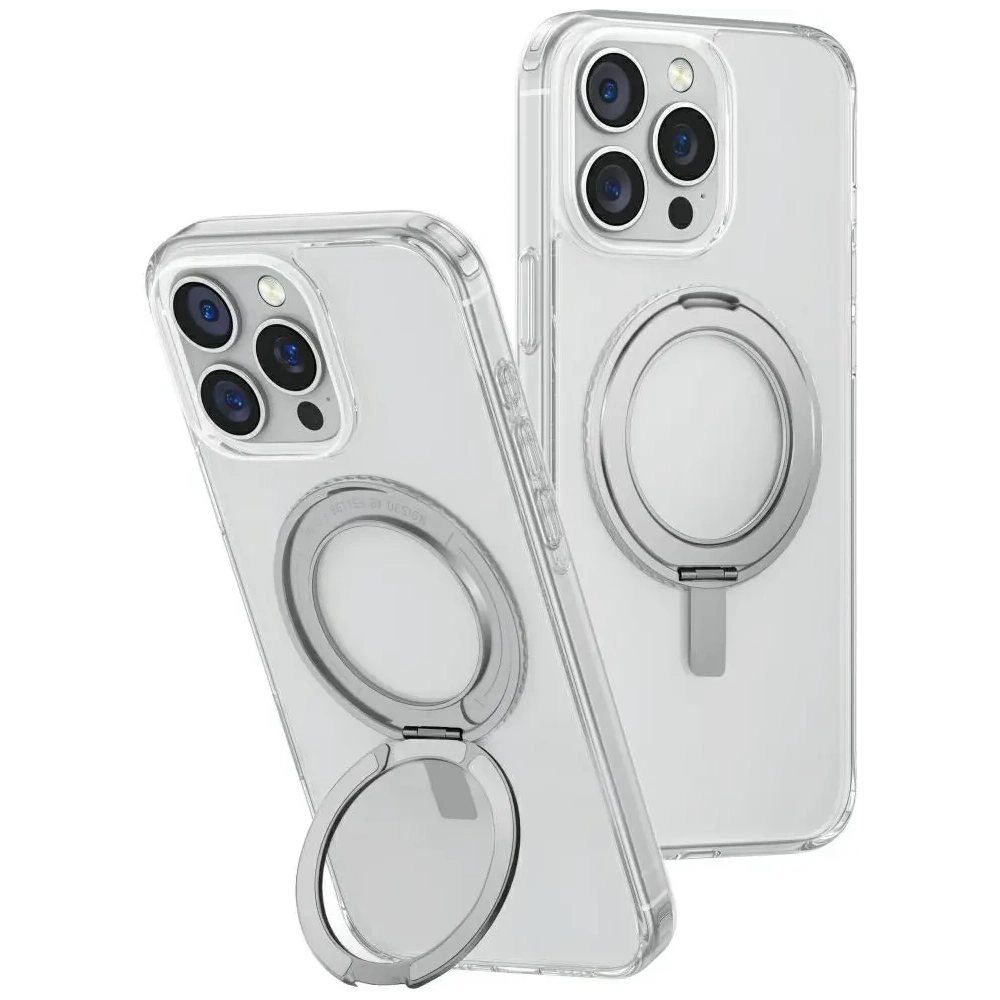 Etui UNIQ Swivix do Apple iPhone 16 Pro Max 360 Rotating Kickstand przezroczysty