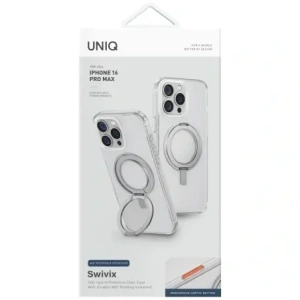 Buy UNIQ Swivix Apple iPhone 16 Pro Max 360 Rotating Kickstand clear - UNIQ1501 - {ean13} - Home Screen Store Europe