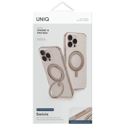 Buy UNIQ Swivix Apple iPhone 16 Pro Max 360 Rotating Kickstand gold - UNIQ1502 - {ean13} - Home Screen Store Europe
