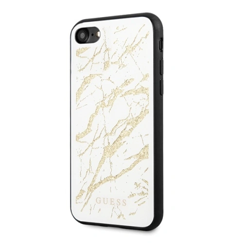 Kup Case Guess GUHCI8MGGWH Apple iPhone SE 2022/SE 2020/8/7 weiß/white Hartschale Glitter Marmor Glas - GUE504WHT - {ean13} - Sklep Home Screen
