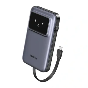 Powerbank UGREEN Uno PB511 10000mAh 30W + wbudowany kabel USB-C (szary)