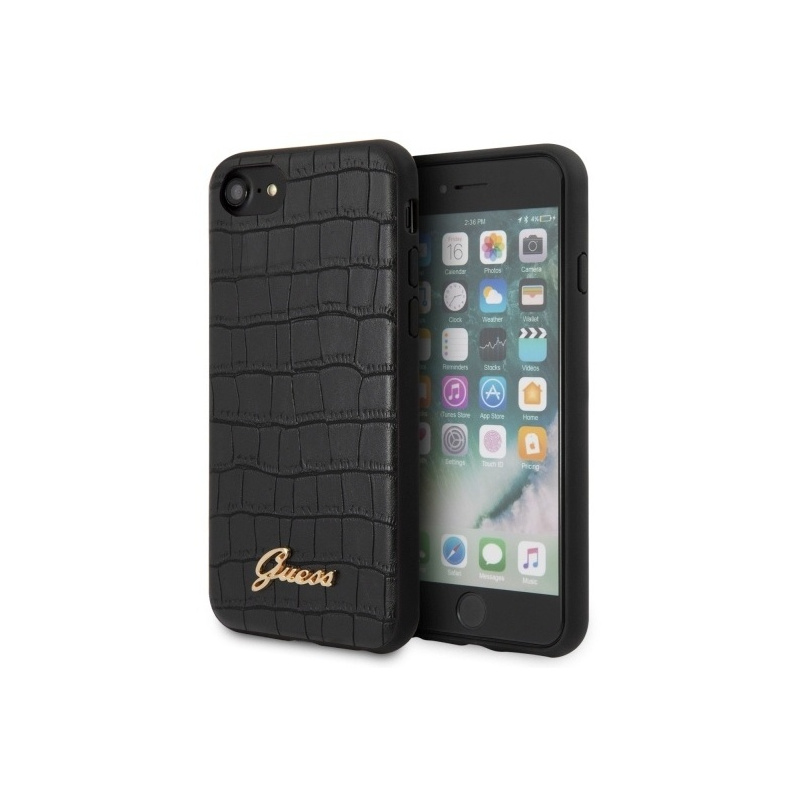Buy Guess GUHCI8PCUMLCRBK Apple iPhone SE 2022/SE 2020/8/7 black Croco Collection - 3700740475676 - GUE505BLK - Homescreen.pl