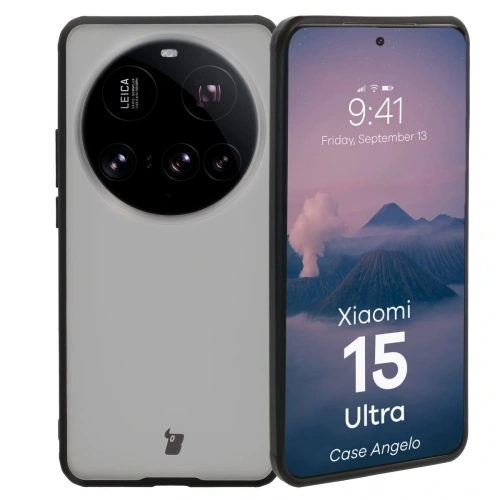Buy Bizon Case Angelo Xiaomi 15 Ultra smoky with a black frame - BIZ8794 - {ean13} - Home Screen Store Europe