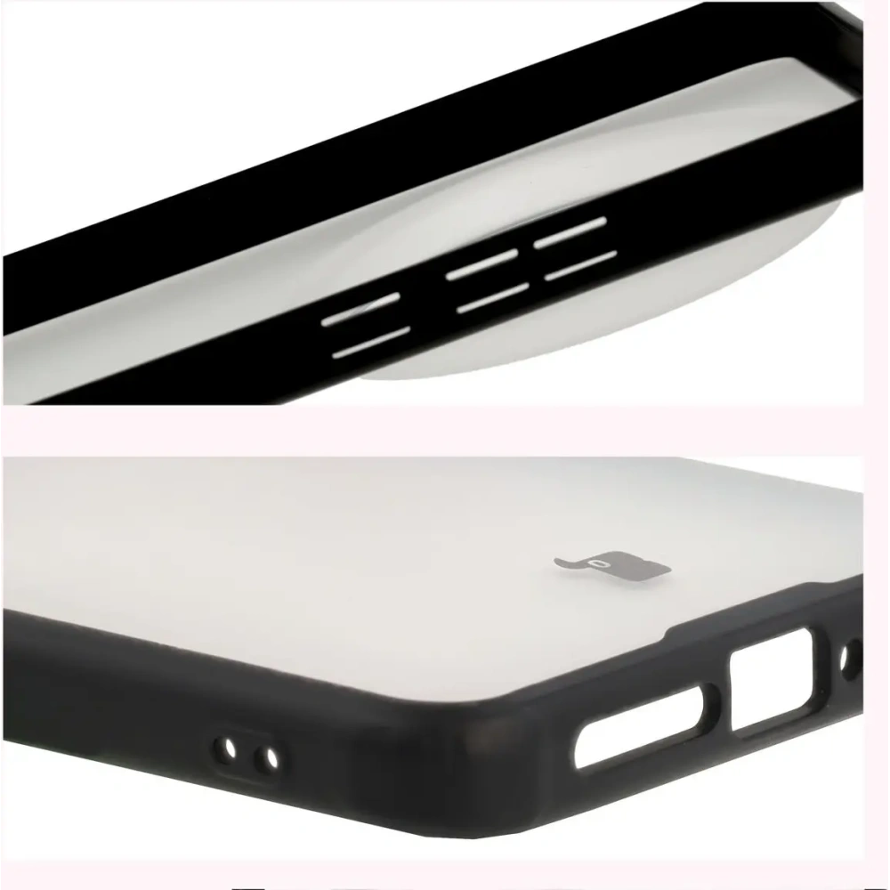 Etui Bizon Case Angelo do Xiaomi 15 Ultra przydymione z czarną ramką