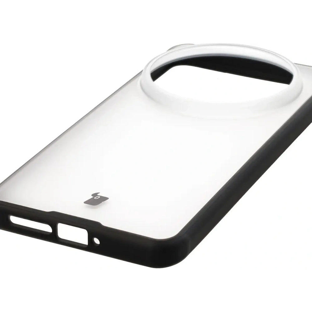 Etui Bizon Case Angelo do Xiaomi 15 Ultra przydymione z czarną ramką