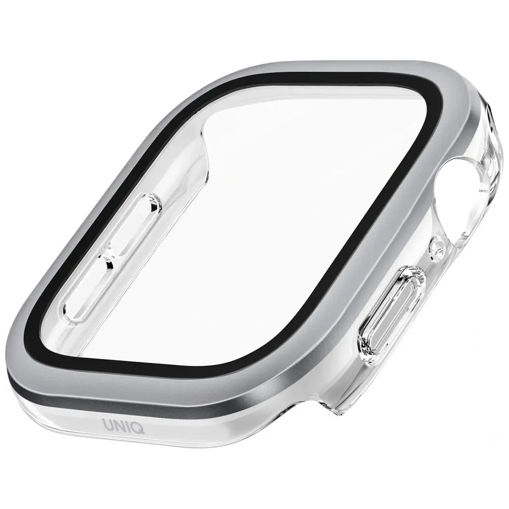 Etui UNIQ Voute do Apple Watch Series 10 42mm z szybką srebrny