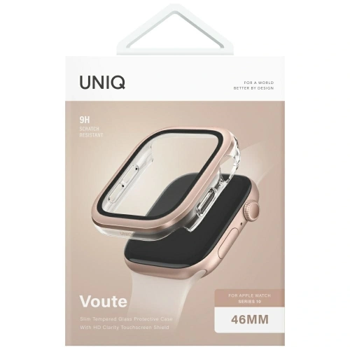 Kup Etui UNIQ Voute do Apple Watch Series 10 46mm z szybką różowo-złoty - UNIQ1505 - {ean13} - Sklep Home Screen