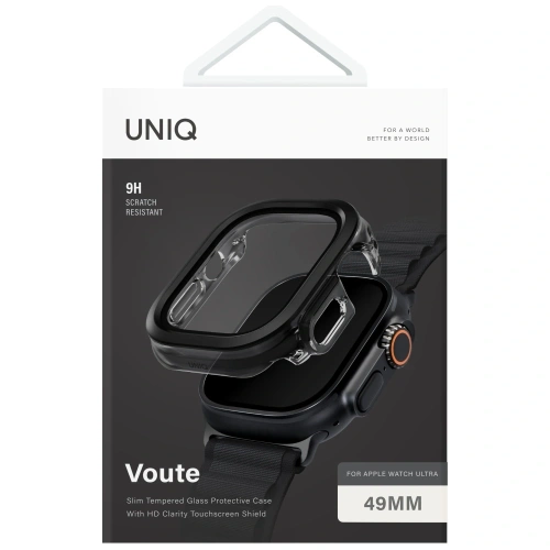 Kup UNIQ Voute Apple Watch Ultra 49mm cu sticlă neagră - UNIQ1507 - {ean13} - Sklep Home Screen