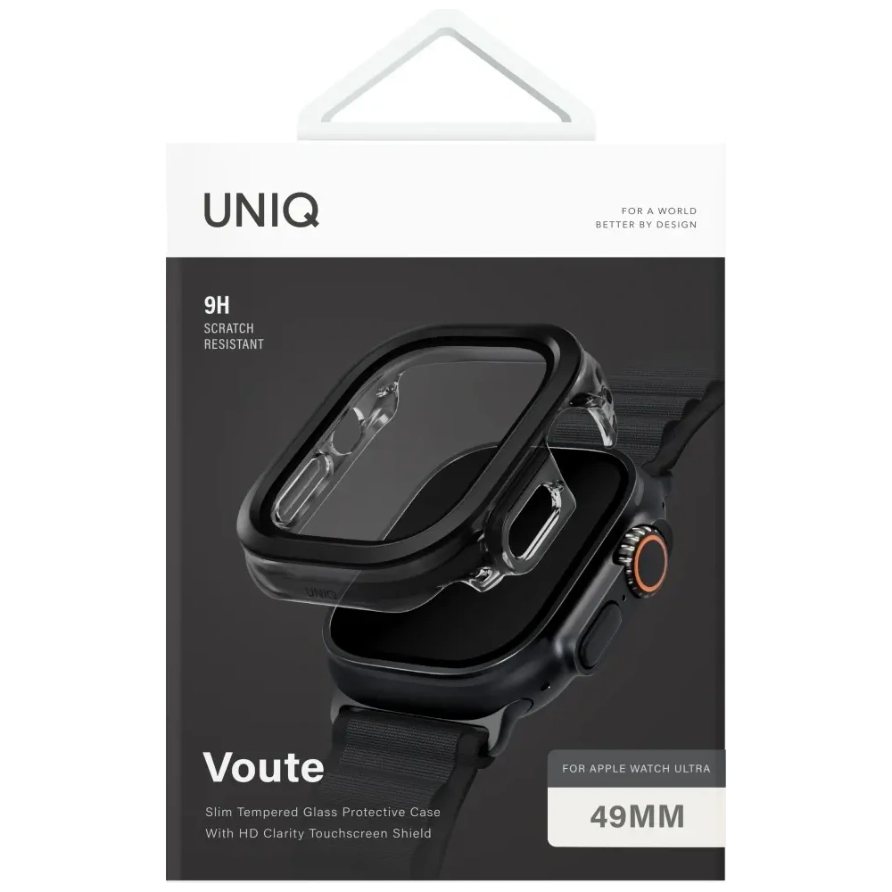 Etui UNIQ Voute do Apple Watch Ultra 49mm z szybką czarny
