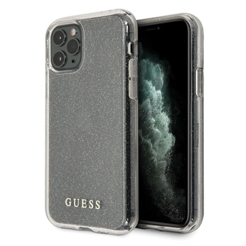 Kup Etui Guess GUHCN58PCGLSI Apple iPhone 11 Pro srebrny/silver hard case Glitter - GUE509SLV - {ean13} - Sklep Home Screen