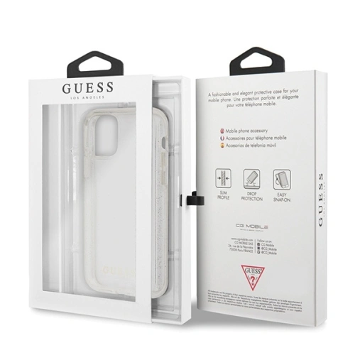 Kup Etui Guess GUHCN58PCGLSI Apple iPhone 11 Pro srebrny/silver hard case Glitter - GUE509SLV - {ean13} - Sklep Home Screen
