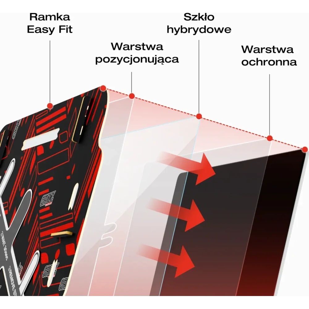 Szkło hybrydowe GrizzGlass HybridGlass Easy do Apple MacBook Pro 16" 2021-2024 (M1/M2/M3/M4)