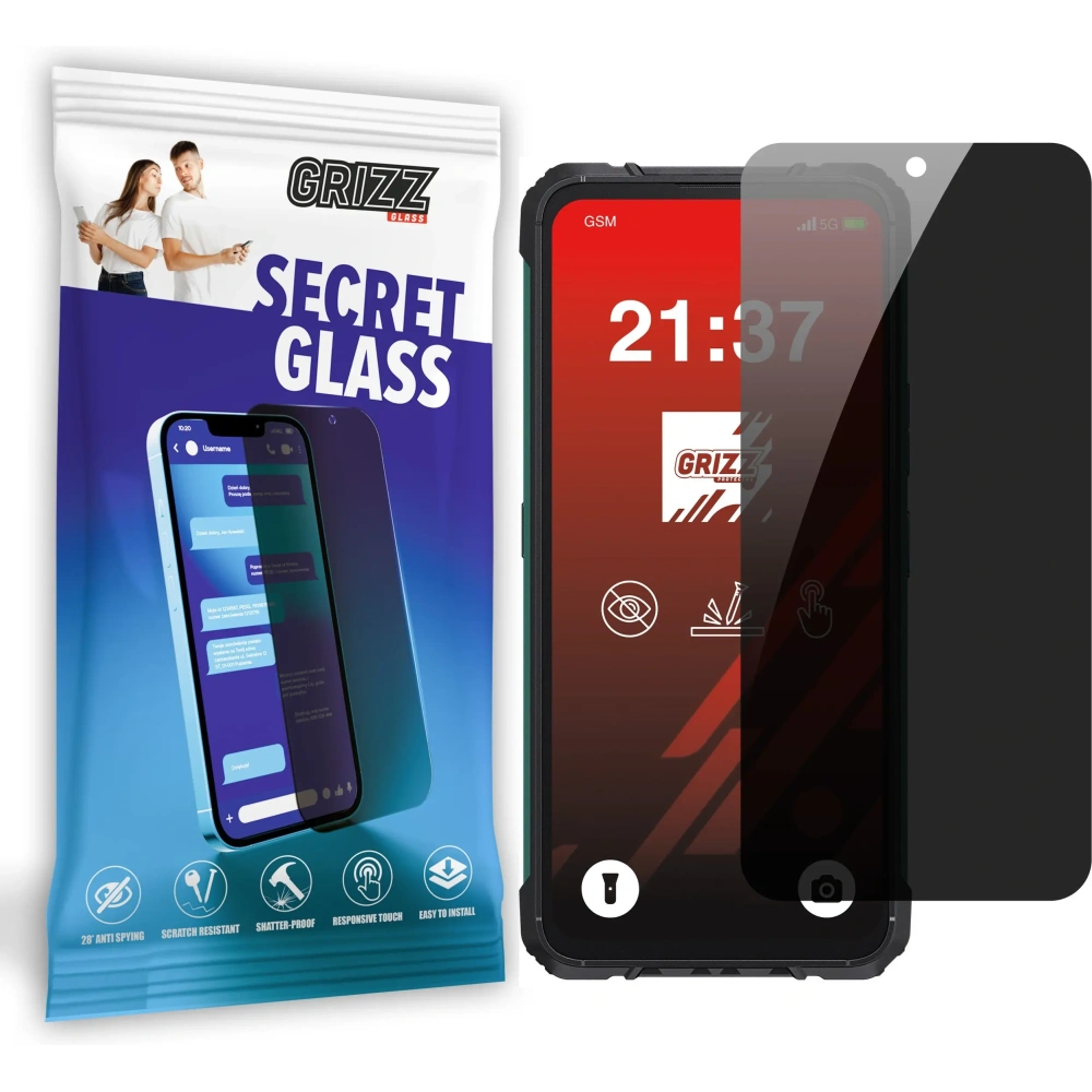 Matowe szkło prywatyzujące GrizzGlass SecretGlass do Cubot KingKong Ace 2