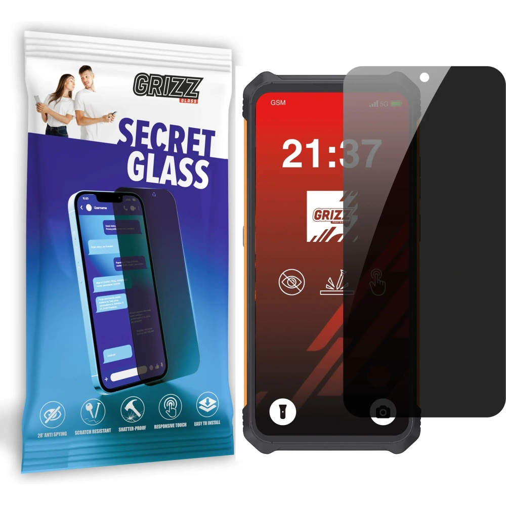 Matowe szkło prywatyzujące GrizzGlass SecretGlass do Cubot KingKong ES