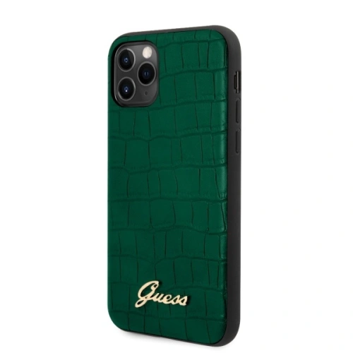Kup Etui Guess GUHCN58PCUMLCRDG Apple iPhone 11 Pro zielony/dark green Croco Collection - GUE511GRN - {ean13} - Sklep Home Screen