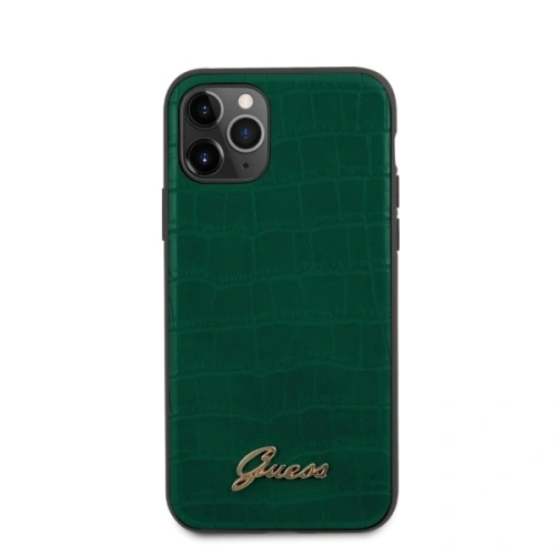 Kup Etui Guess GUHCN58PCUMLCRDG Apple iPhone 11 Pro zielony/dark green Croco Collection - GUE511GRN - {ean13} - Sklep Home Screen