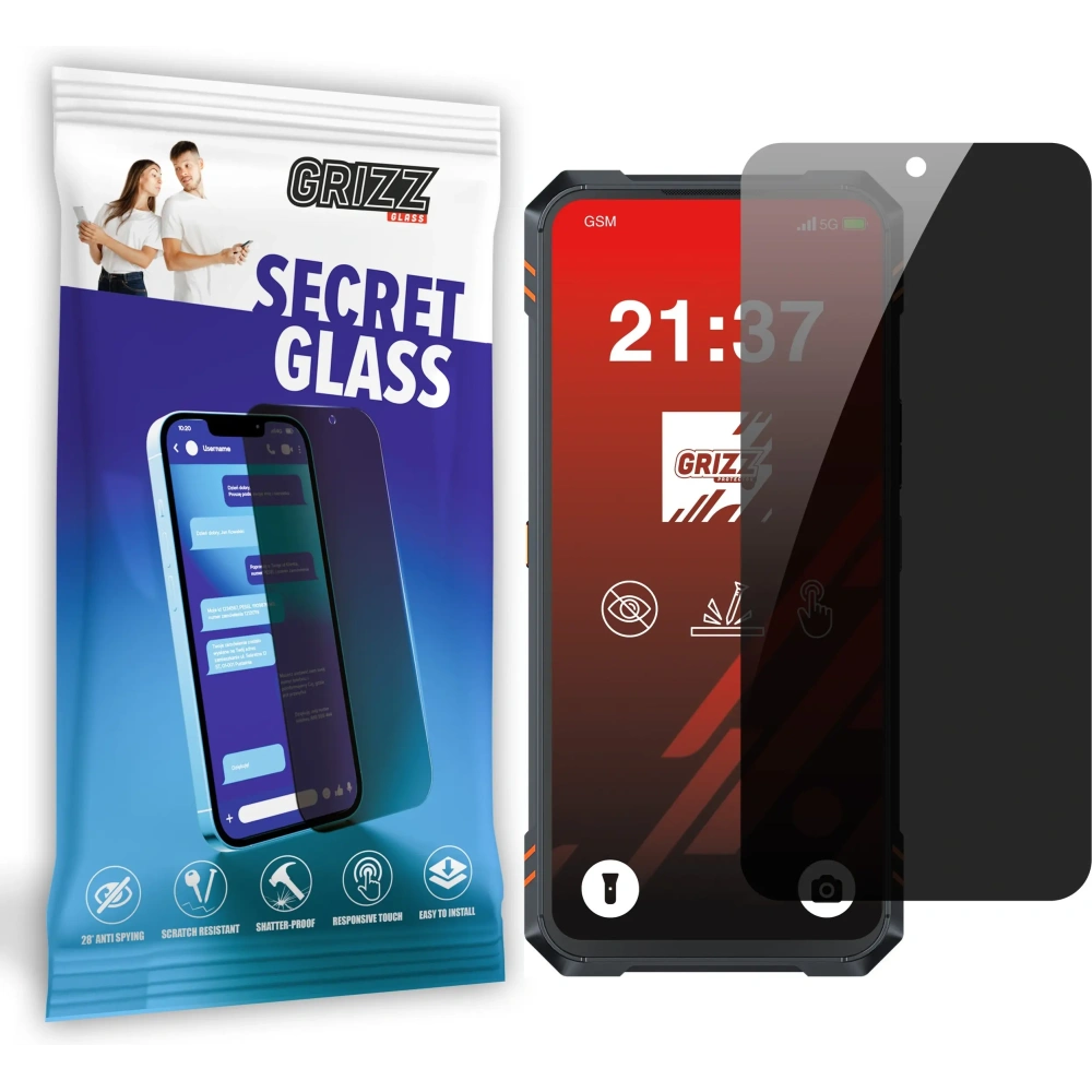 Matowe szkło prywatyzujące GrizzGlass SecretGlass do Cubot KingKong Star 2