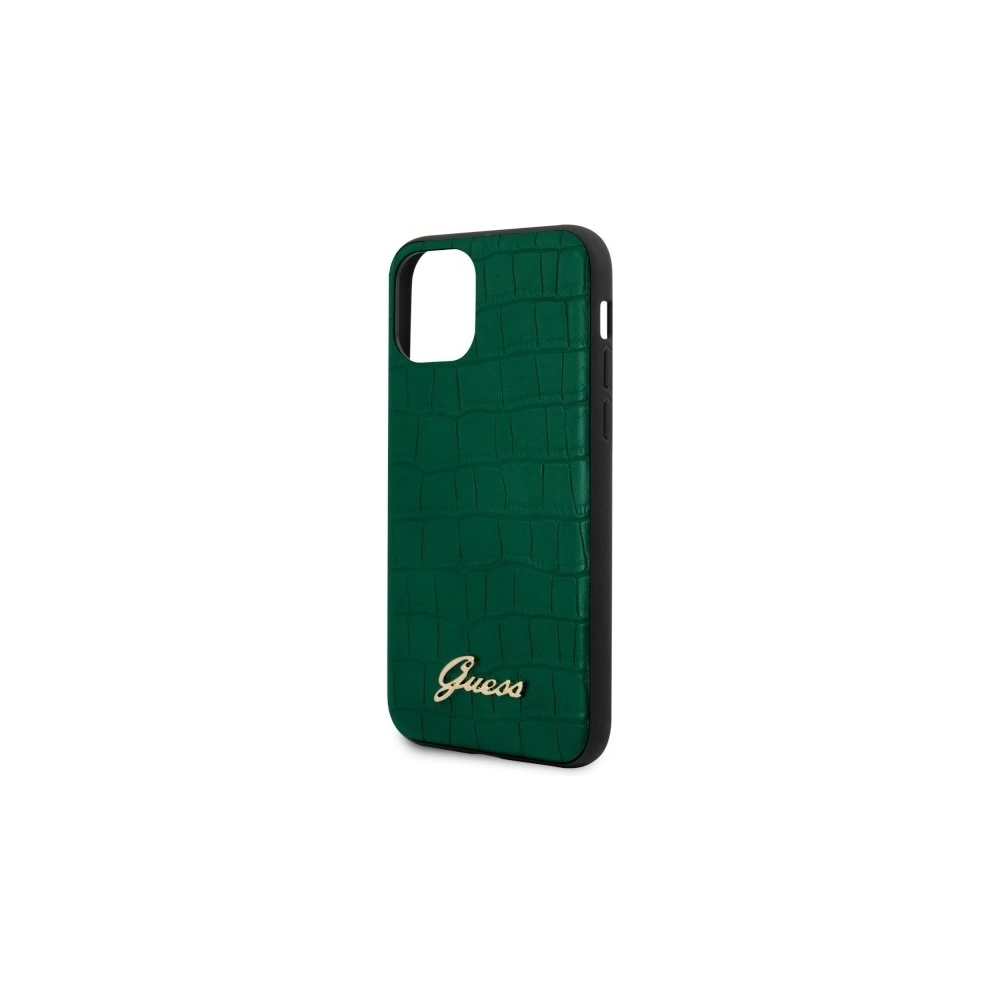 Etui Guess GUHCN58PCUMLCRDG Apple iPhone 11 Pro zielony/dark green Croco Collection