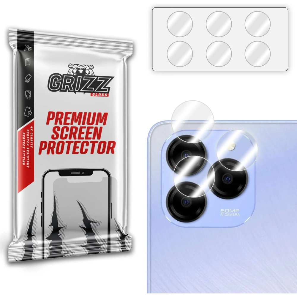 Szkło na aparat GrizzGlass HybridGlass Camera do Meizu Note 21 [2 PACK]