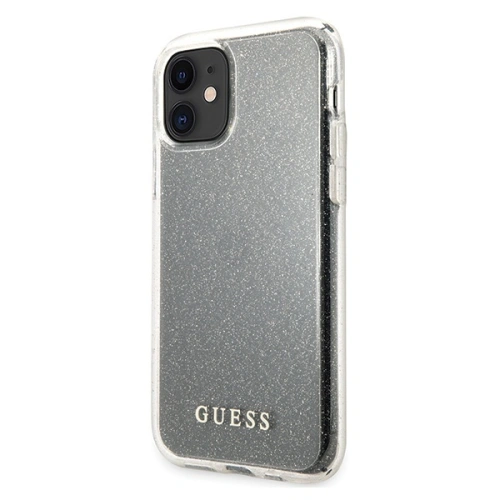 Kup Case Guess GUHCN61PCGLSI Apple iPhone 11 silber/hard case Glitter - GUE514SLV - {ean13} - Sklep Home Screen