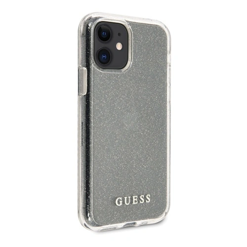 Buy Guess GUHCN61PCGLSI Apple iPhone 11 silver hard case Glitter - GUE514SLV - {ean13} - Home Screen Store Europe