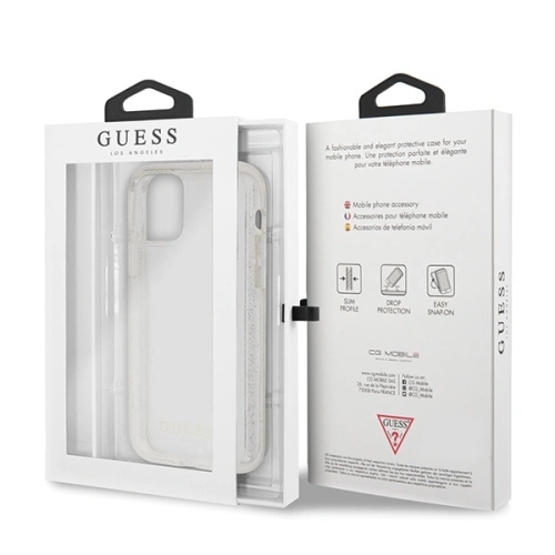 Kup Etui Guess GUHCN61PCGLSI Apple iPhone 11 srebrny/silver hard case Glitter - GUE514SLV - {ean13} - Sklep Home Screen
