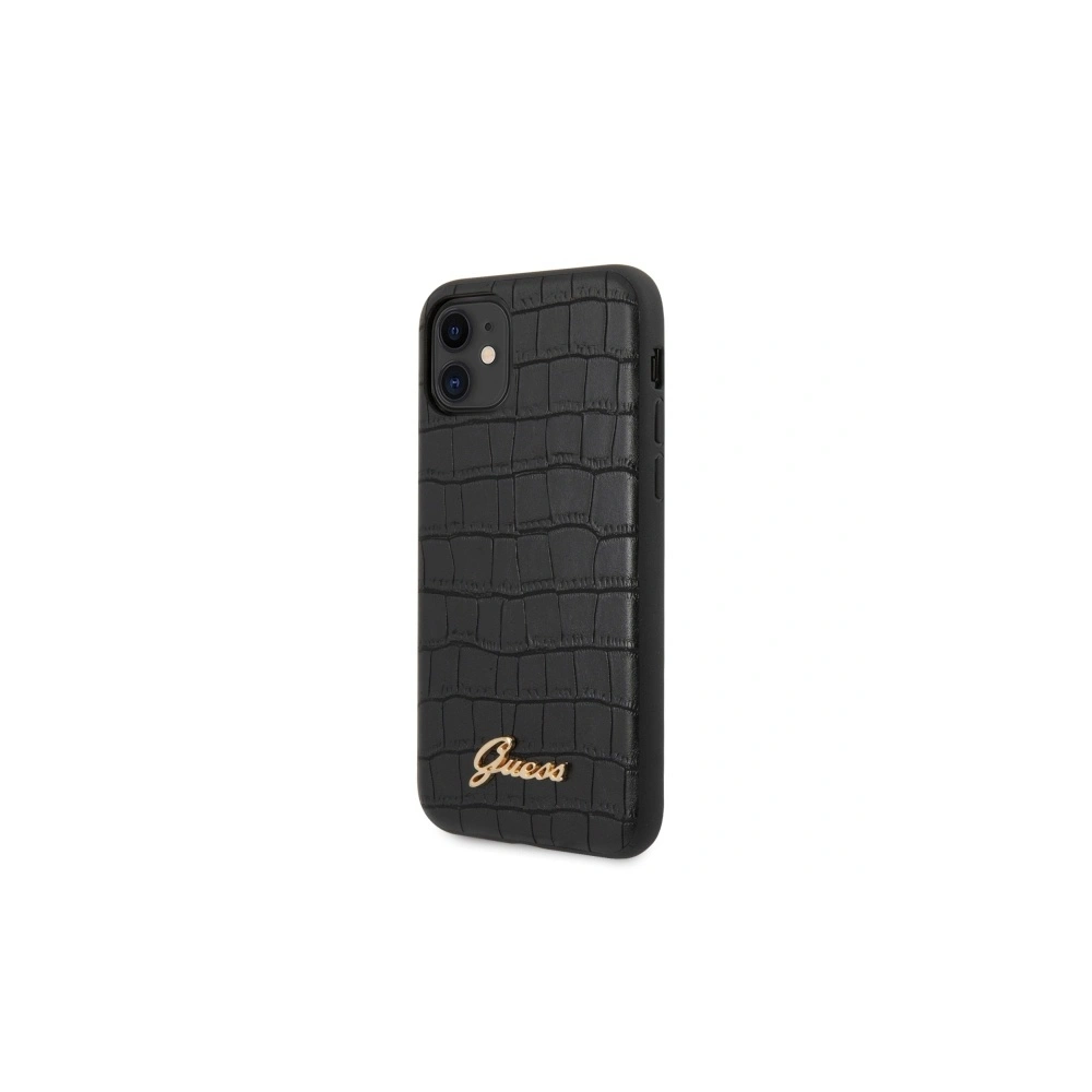 Etui Guess GUHCN61PCUMLCRBK Apple iPhone 11 czarny/black Croco Collection
