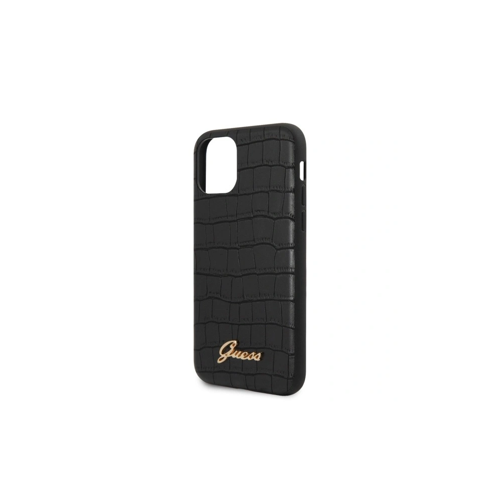 Etui Guess GUHCN61PCUMLCRBK Apple iPhone 11 czarny/black Croco Collection